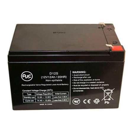 Battery Clerk AJC Stand Aid Model 1501 Stand Aid 12V 12Ah Medical Battery AJC-D12S-A-1-103759